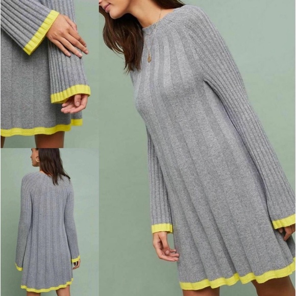 Anthropologie Arseneau Bell Sleeve Sweater Dress NWT Size XS - Picture 2 of 13